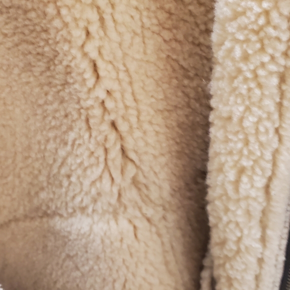 Vintage Hugo Boss Sherpa lined real leather Bomber jacket M - Picture 7 of 7